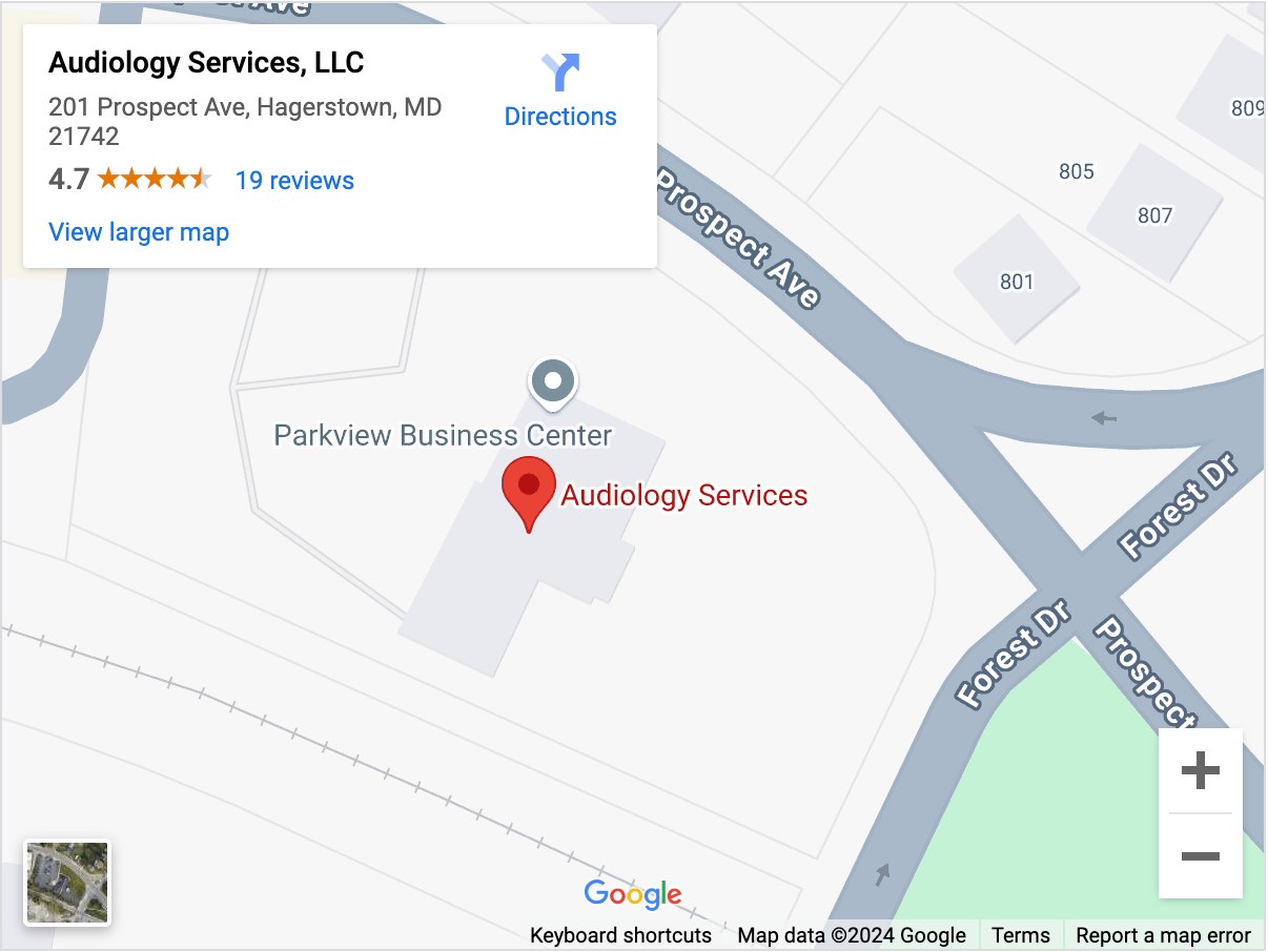A map of Hagerstown